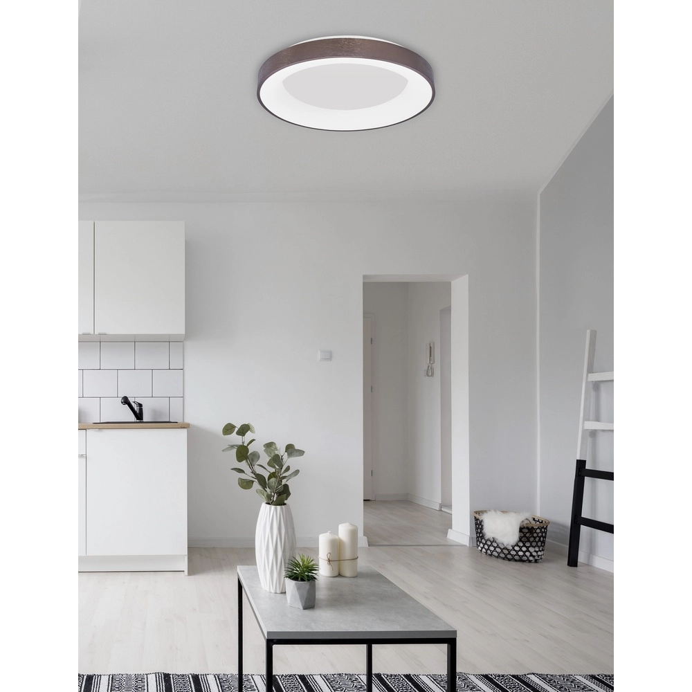 Plafondlamp Rando Thin koffie bruin Ø 60cm