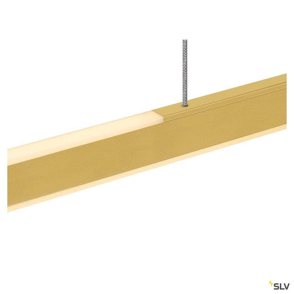 kantoor hanglamp One Linear 2x15w Led 140cm mat messing SLV 4024163262637