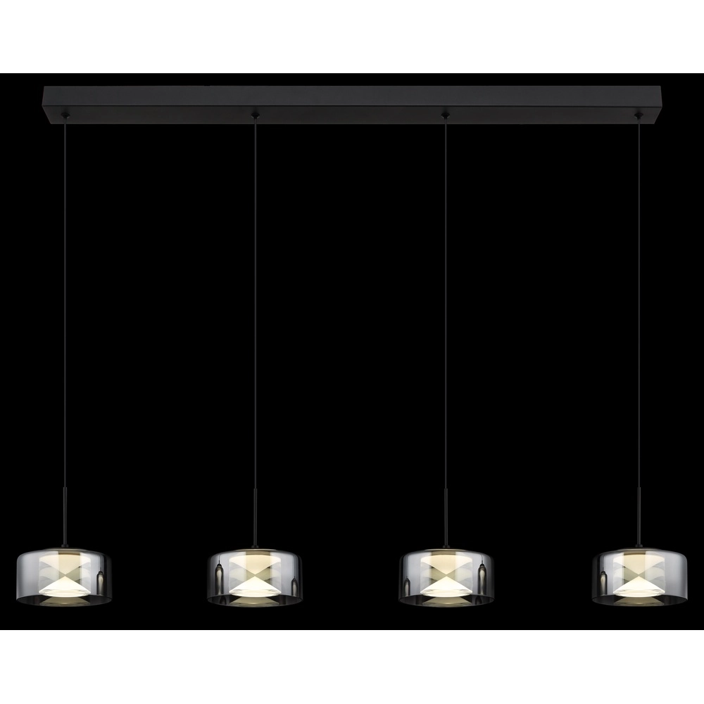 Design hanglamp Belinda 4-lichts zwart Globo 9007371531295