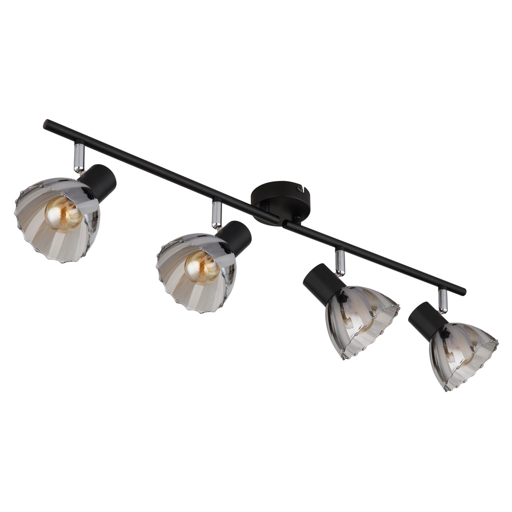 Plafondlamp 4-lichts Zachery zwart Globo 9007371525492