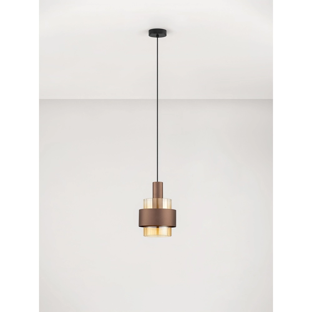 Moderne hanglamp Serena koffie bruin Ø 18,5cm Lyora 5212063501133