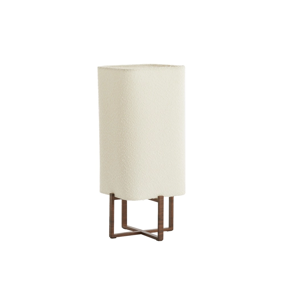 Tafellamp Wyn 50,5cm - crème touw met walnoot look Light & Living 8717807792565
