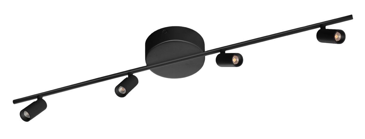 4-lichts plafondlamp Minora led - zwart