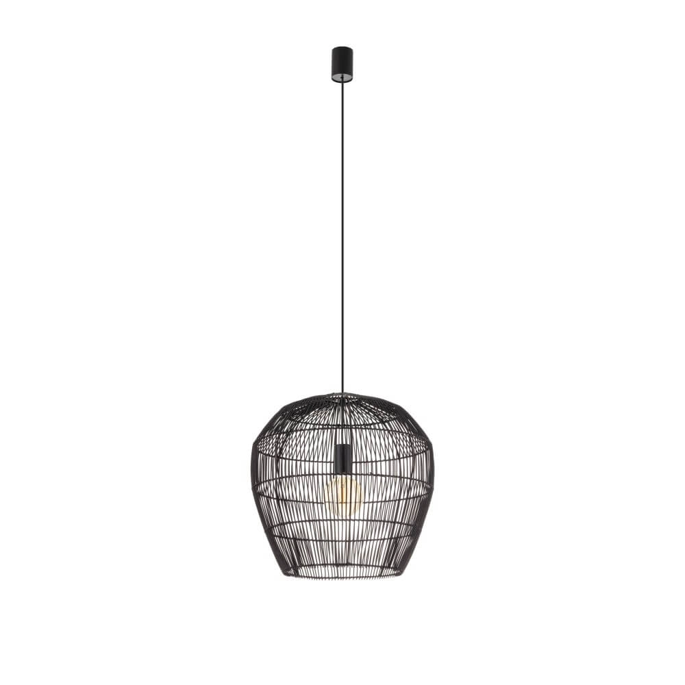 Rotan hanglamp Haiti S Ø 43cm zwart