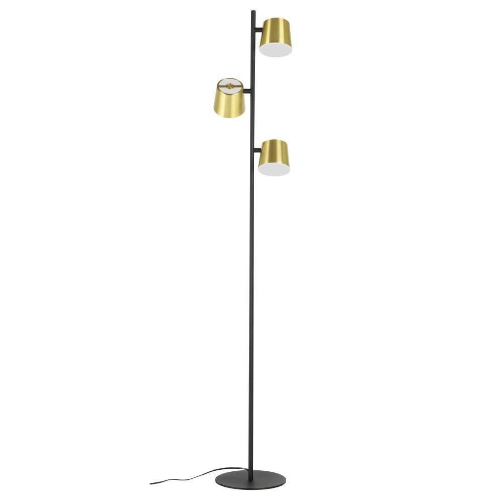 Zwart met gouden vloerlamp Altamira