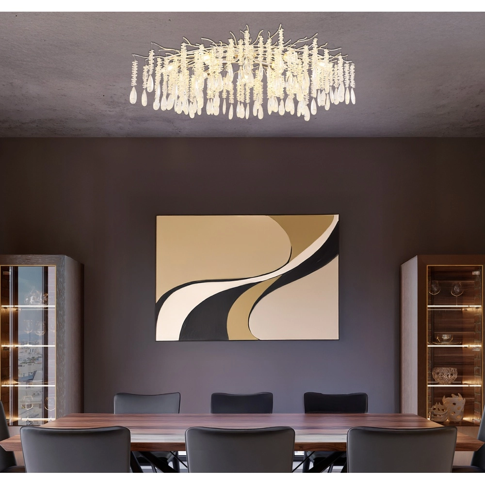 Plafondlamp Kinga zilvergrijs 100cm Globo 9007371578986
