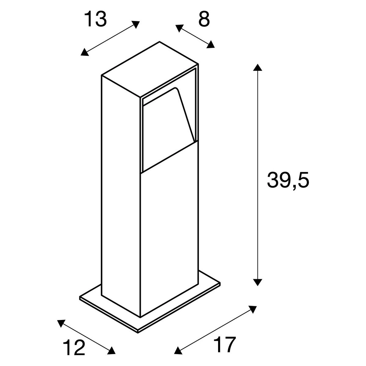 Led tuinlamp Logs 40 hoekig design SLV 4024163132442