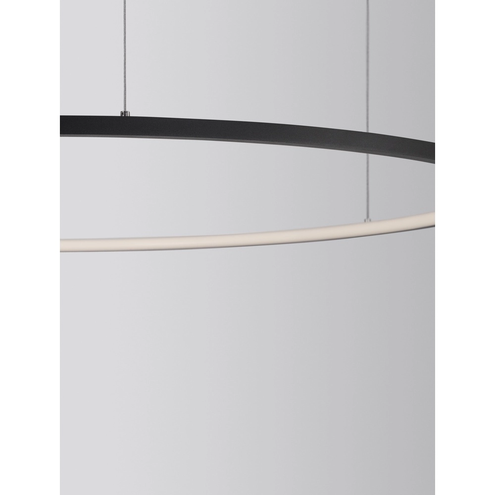 Ronde hanglamp Tarquin zwart Ø 100cm Lyora 5212017438348