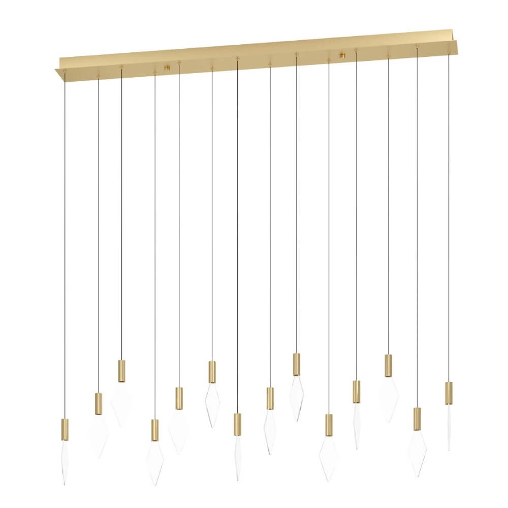 Langwerpige hanglamp Mirador goud