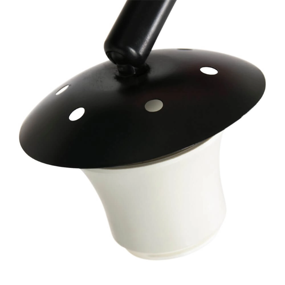 Arc lamp Gramineus 50 zwart met linnen lampenkap Steinhauer 8712746118285