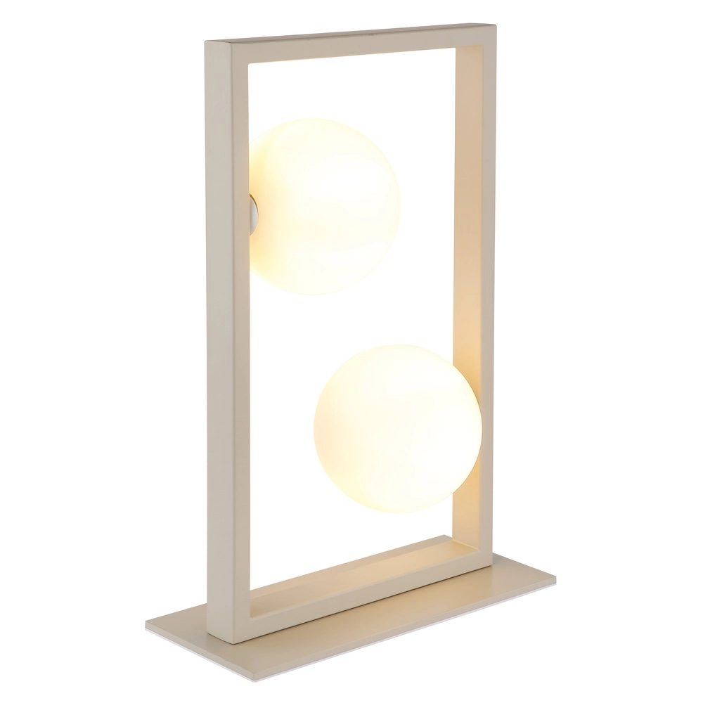Moderne tafellamp Nanda zand bruin