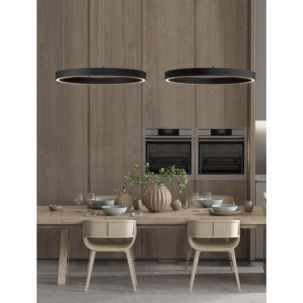 Design hanglamp Sting zwart Ø 80cm Lyora 5212017437419