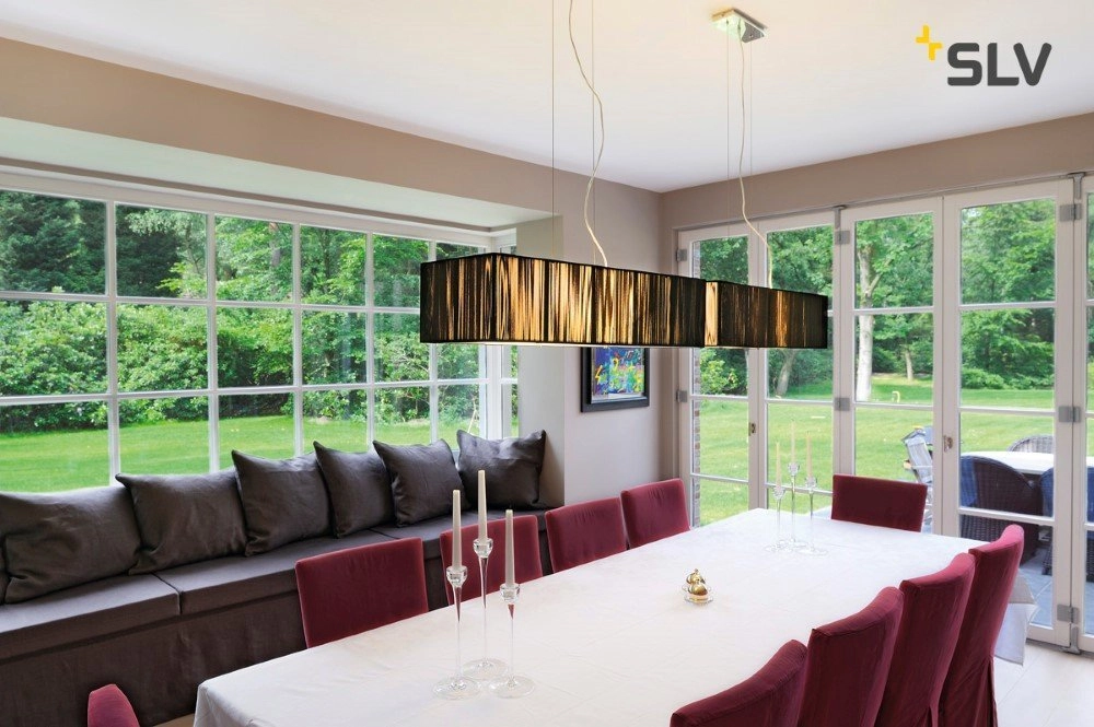 Led hanglamp Q-Line dimbaar 142cm zwart SLV 4024163196116