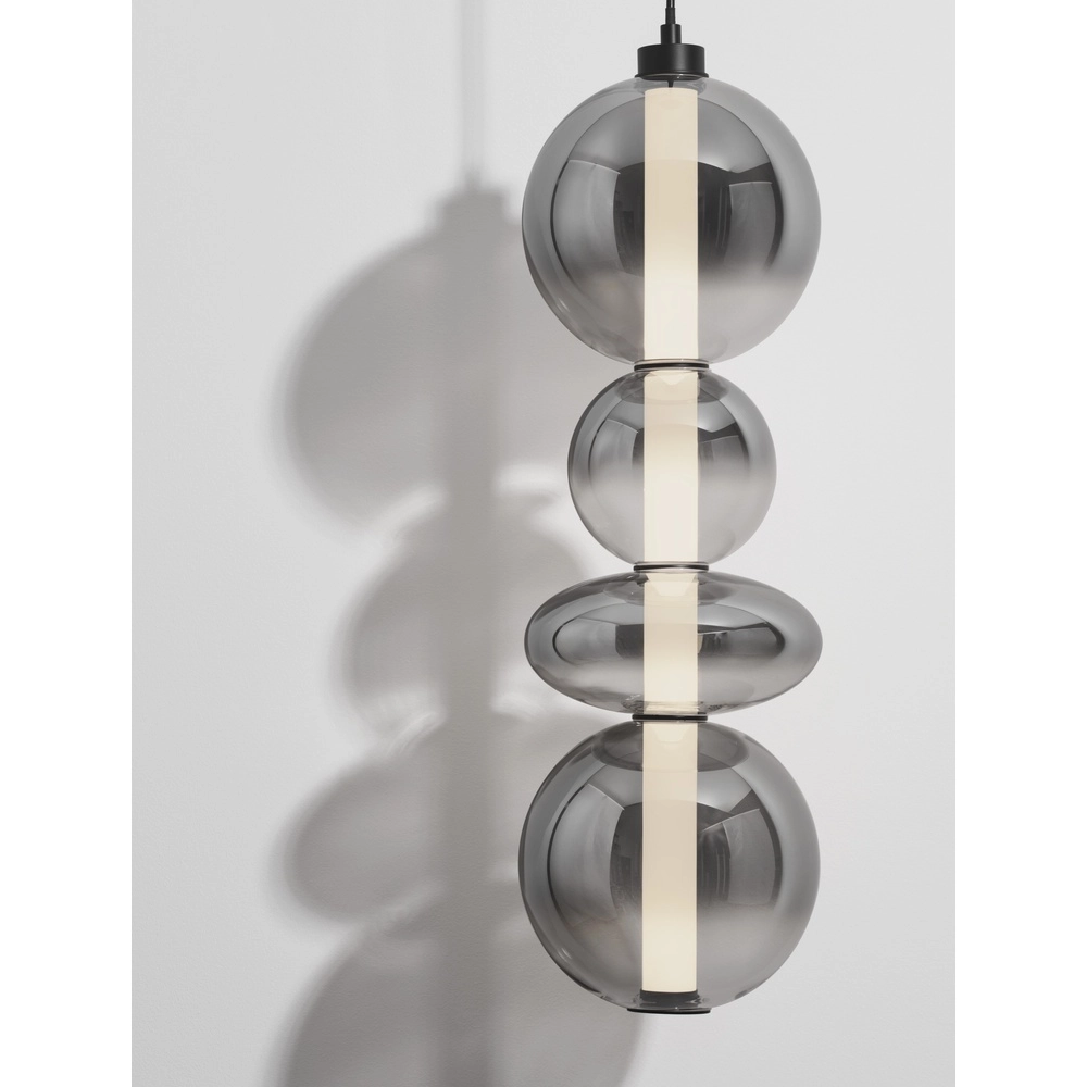 Hanglamp Bally smoke glas 62cm Lyora 5212017449177