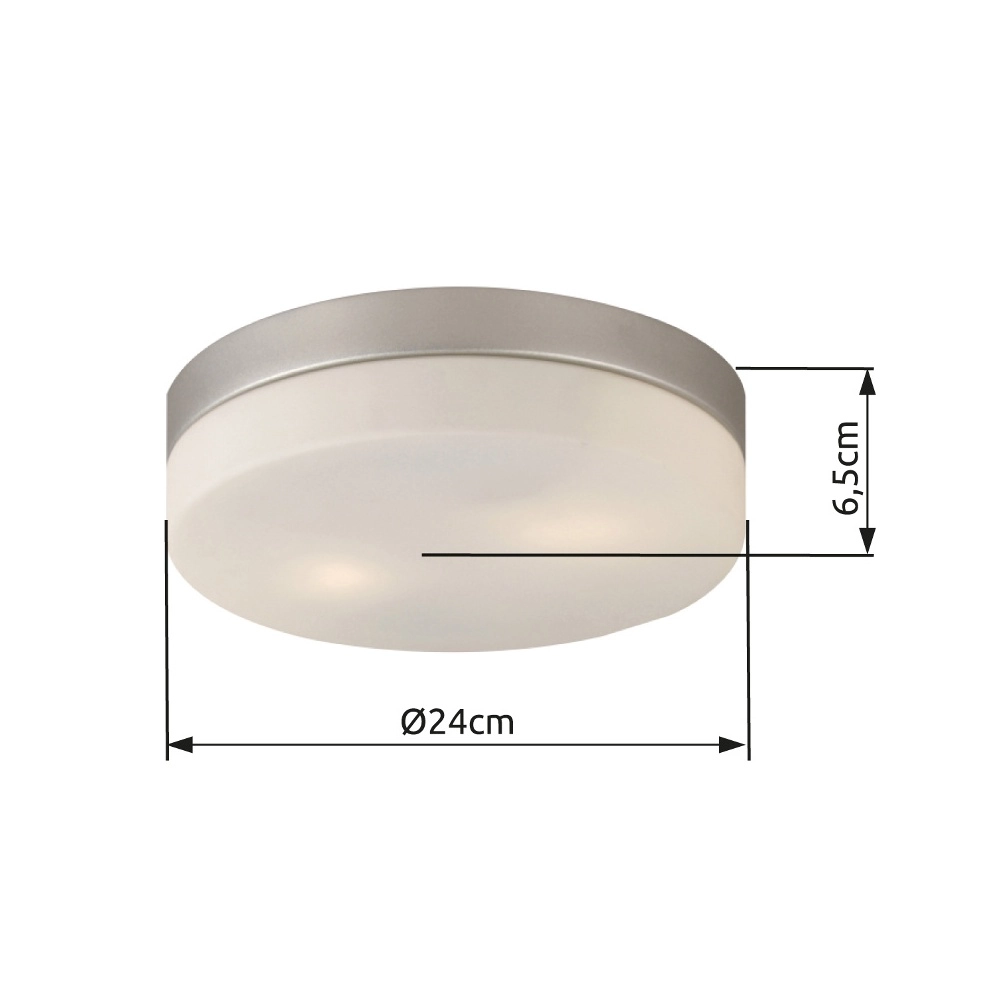 Nikkel plafondlamp Opal Ø 24cm Globo 9007371163458