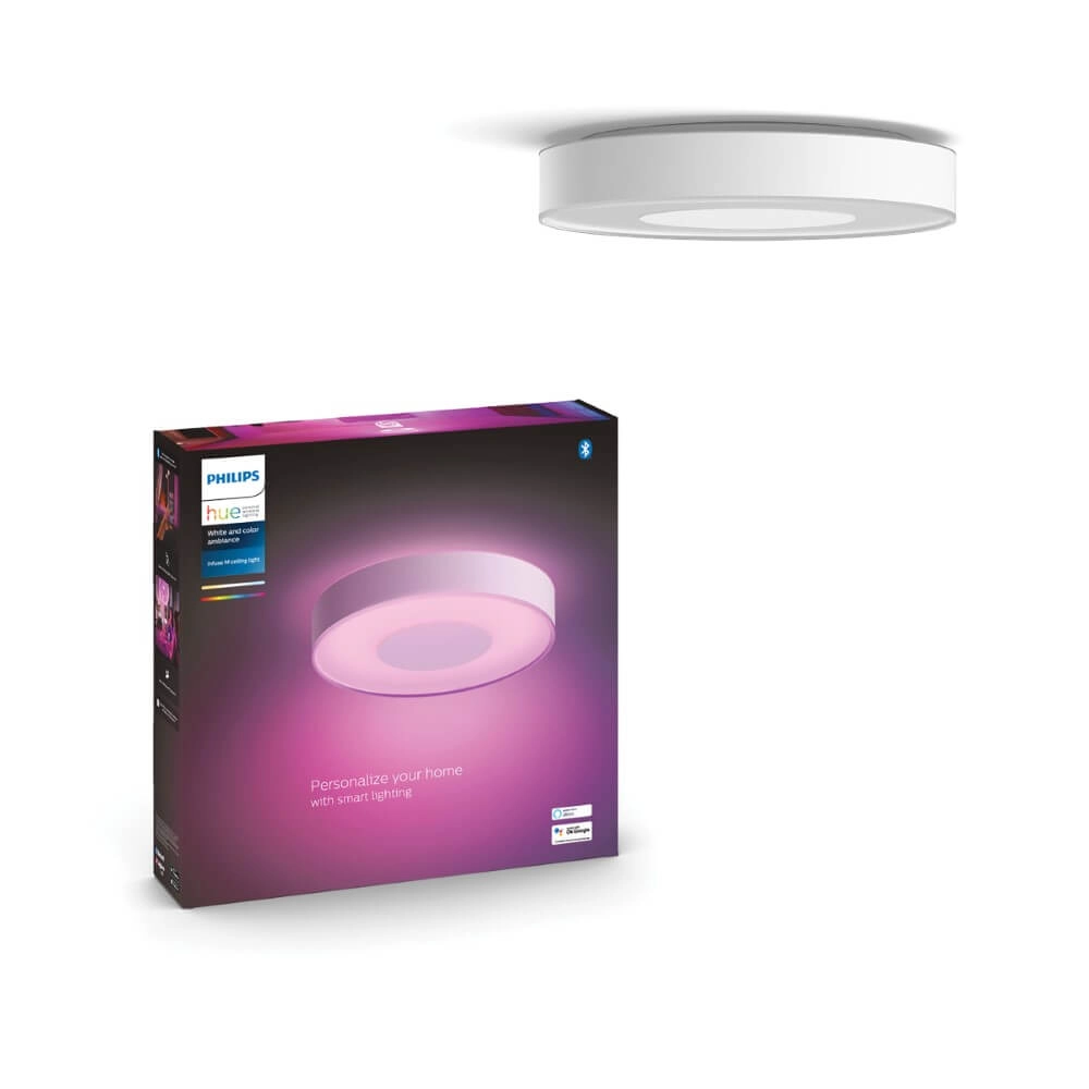 Plafondlamp Hue Infuse M - White and color Ø 38,1cm wit Philips 8718696176498