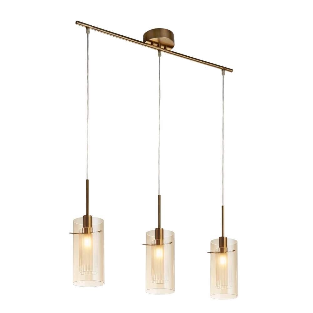 3-lichts hanglamp Duo 3 goud Searchlight 5053423247106
