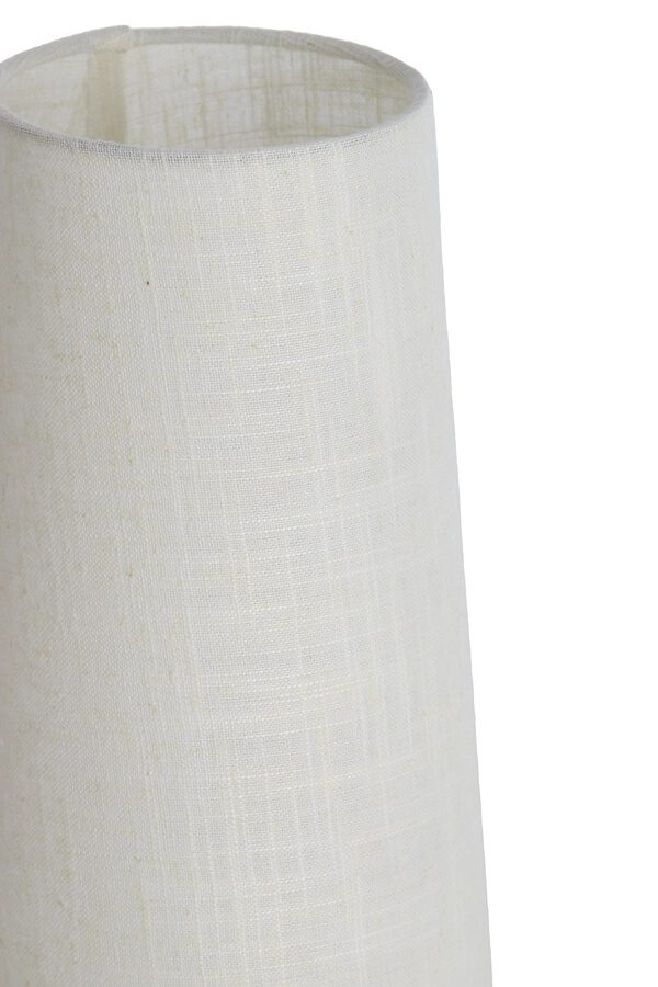 Tafellamp wit Howie met donker hout Ø 15cm Light & Living 8717807759360