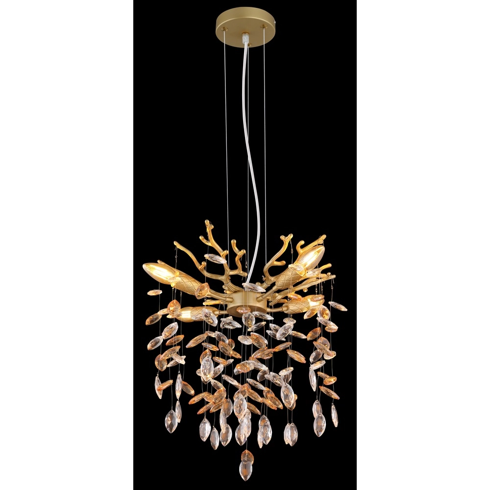 Hanglamp Queena goud Ø 40cm Globo 9007371525676