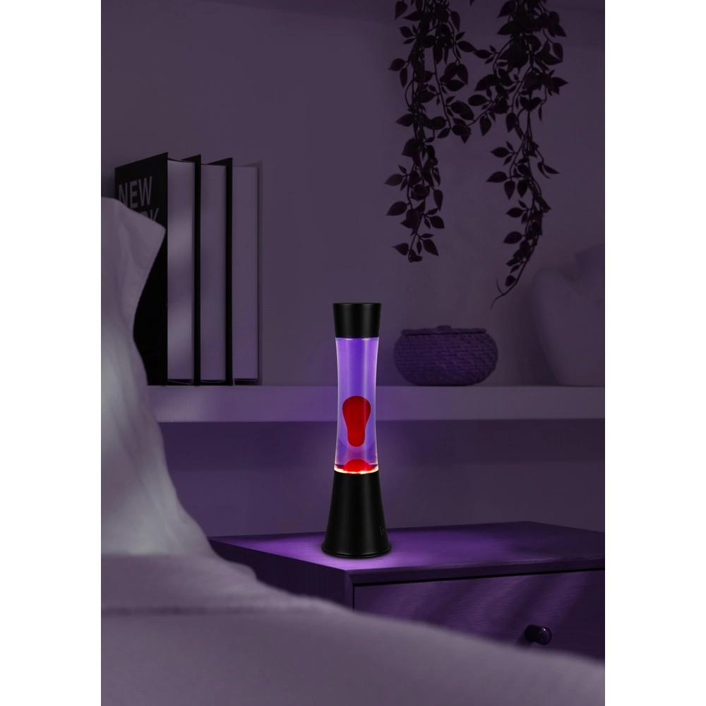 Lavalamp Etna zwart met rood Trio 4017807668506