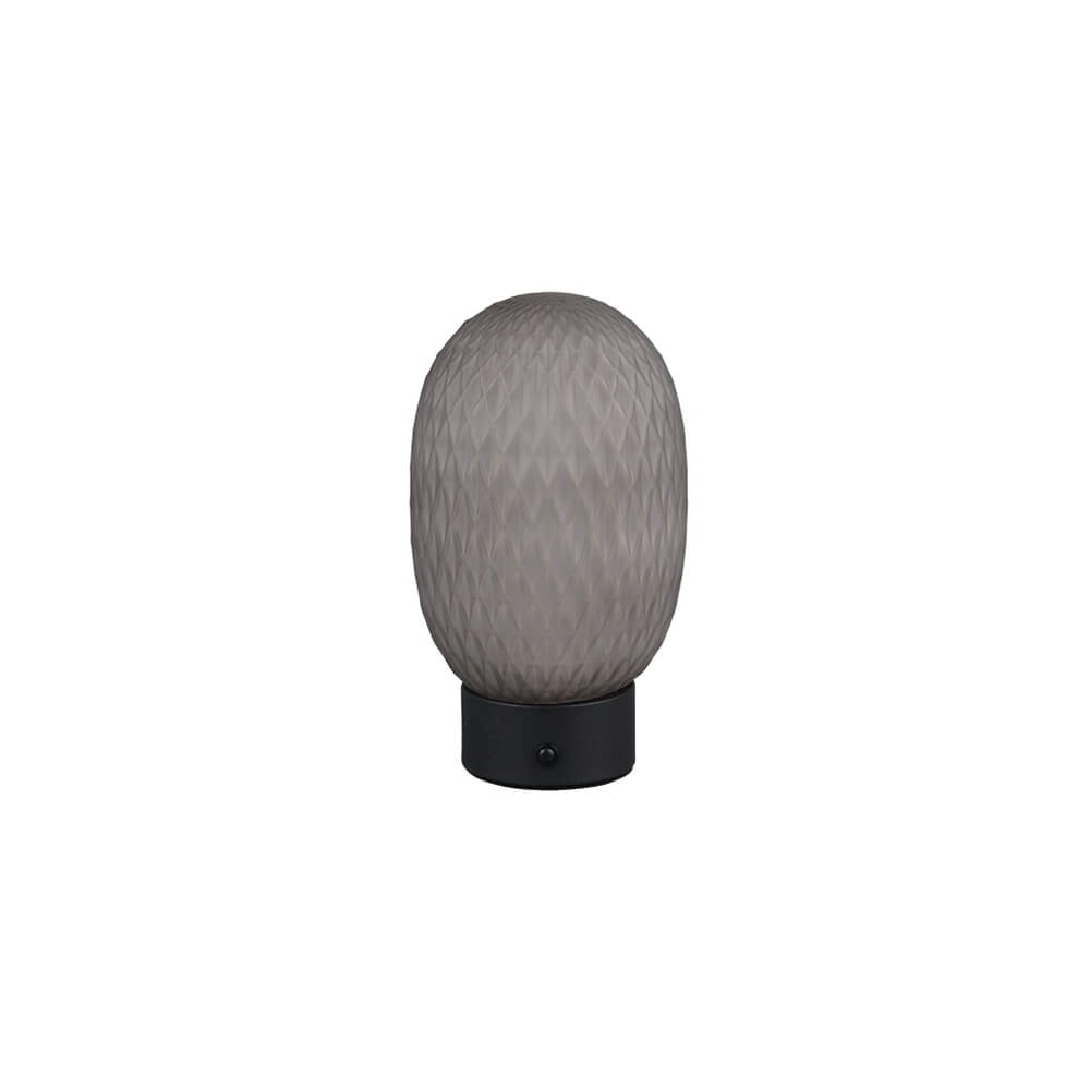 Tafellamp Facette zwart met smoke glas Trio 4017807643589