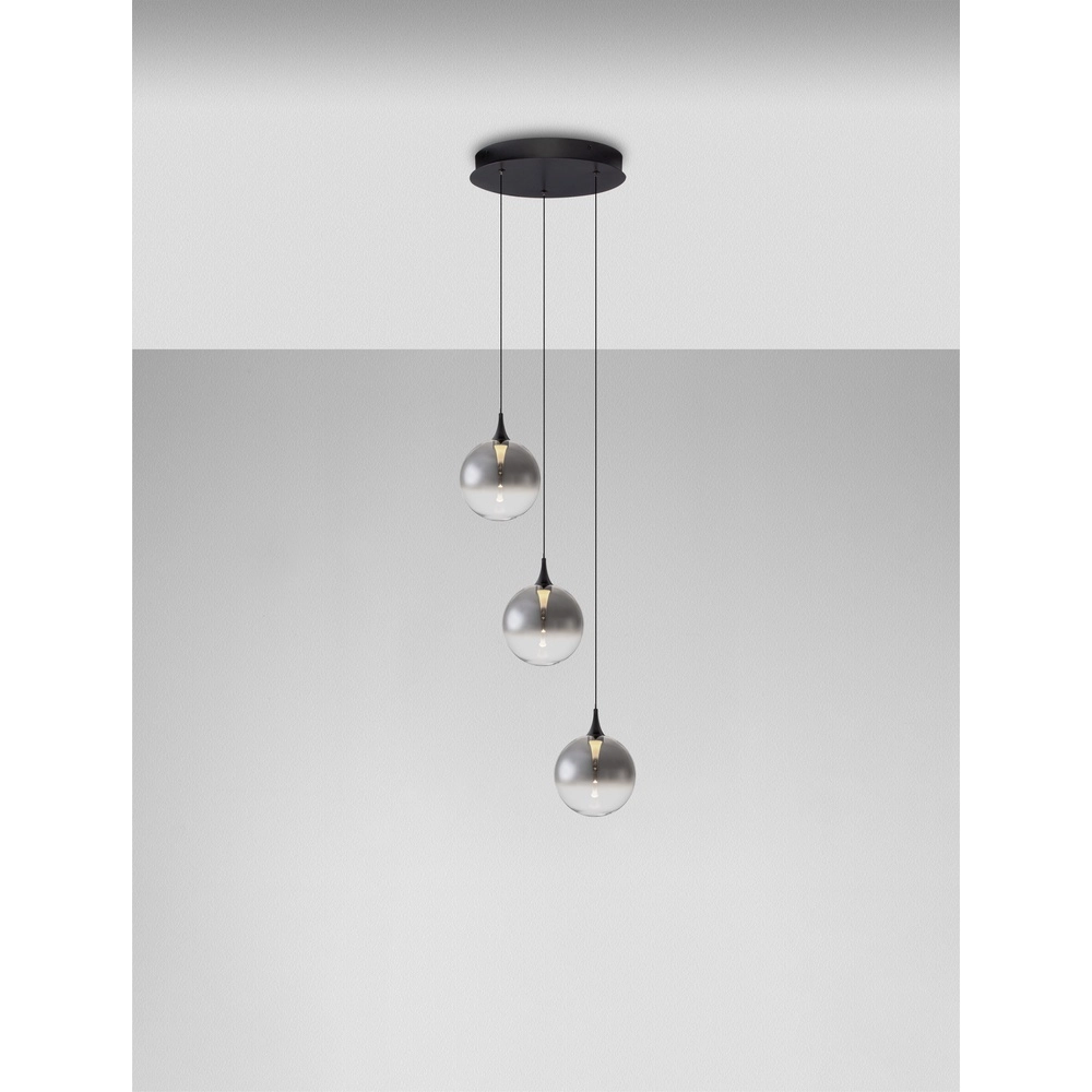 Hanglamp Orenda 3-lichts smoke glas Lyora 5212017477620