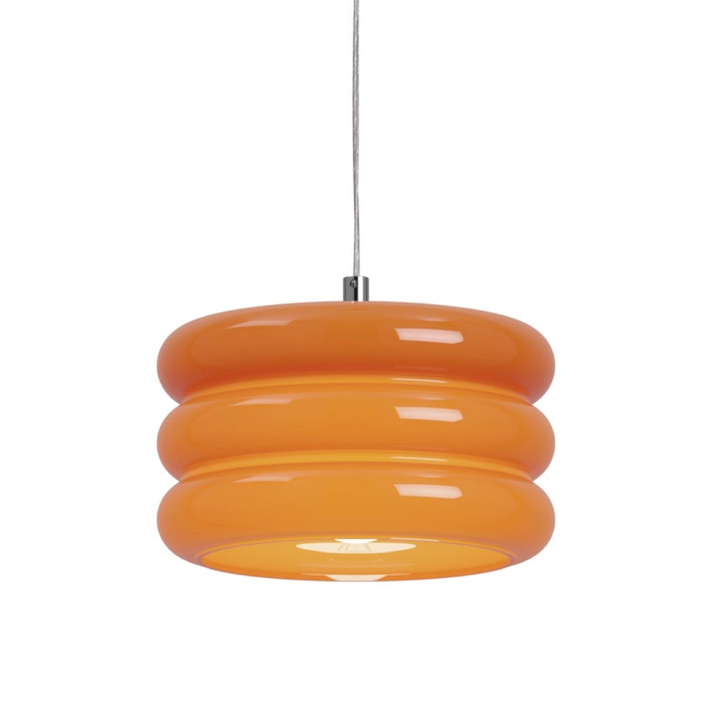 Design hanglamp Tortora chroom met oranje Ø 20cm
