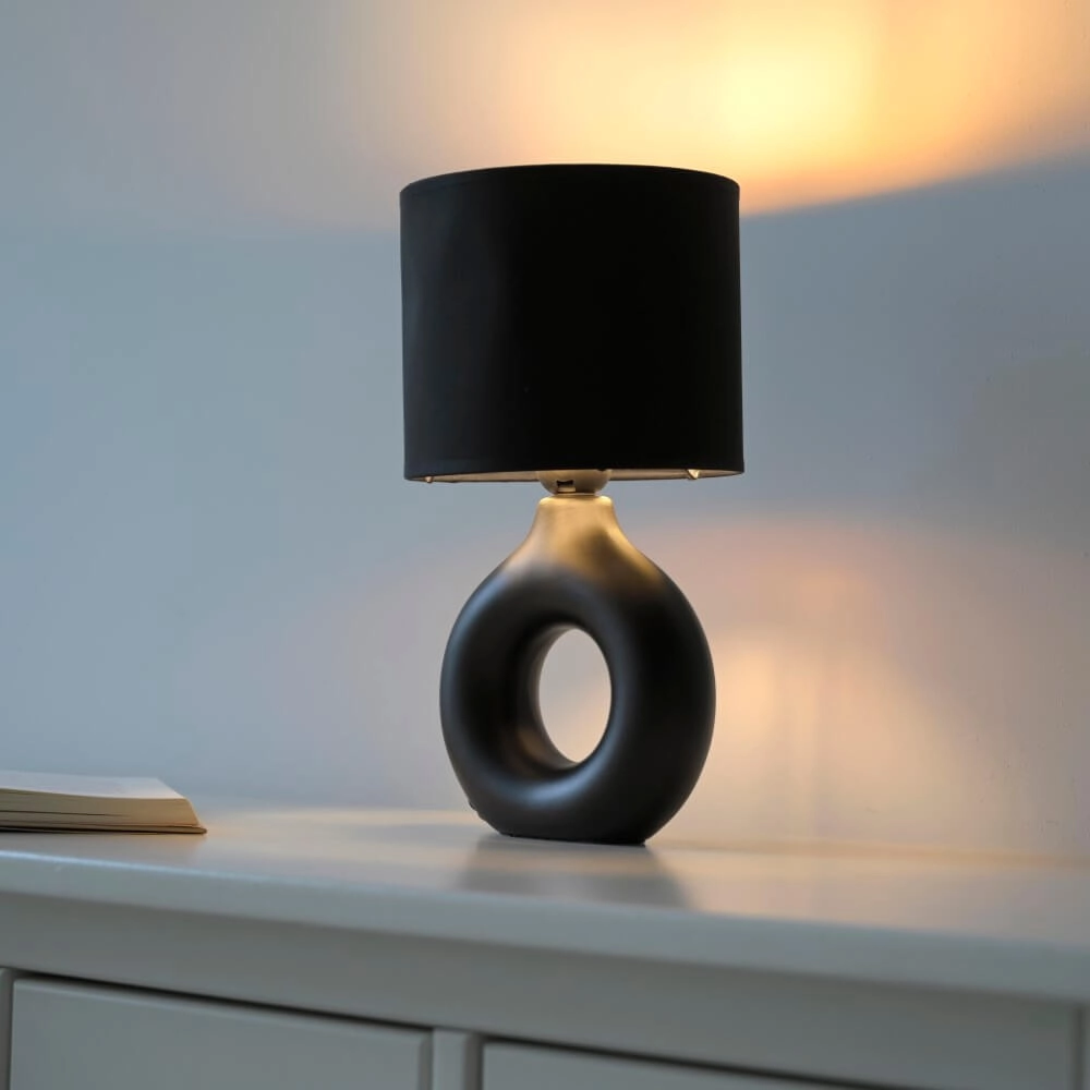 Tafellamp Carara zwart Just Light 4043689004842