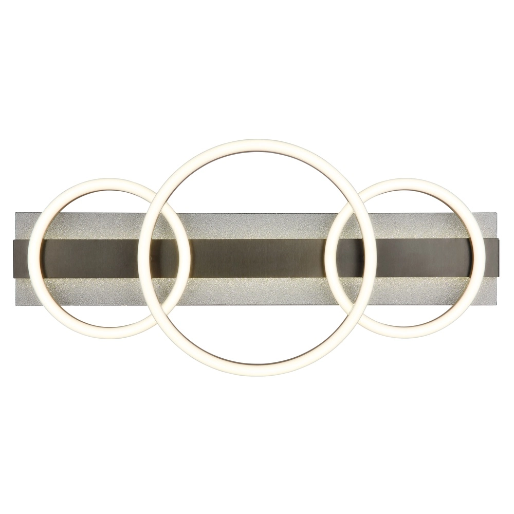 Zwarte plafondlamp Norberto 3 ringen recht Globo 9007371569830
