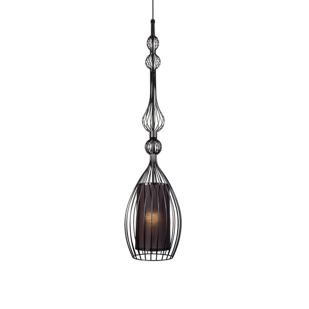Handlamp met stof Abi Ø 22cm