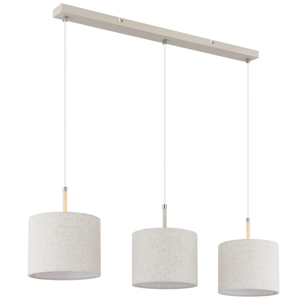 3-lichts hanglamp Deleon zand bruin recht Globo 9007371578900