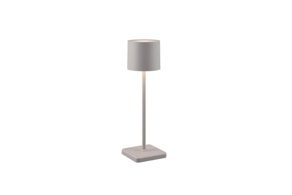 Oplaadbare tafellamp Fernandez grijs buiten Trio 4017807564341