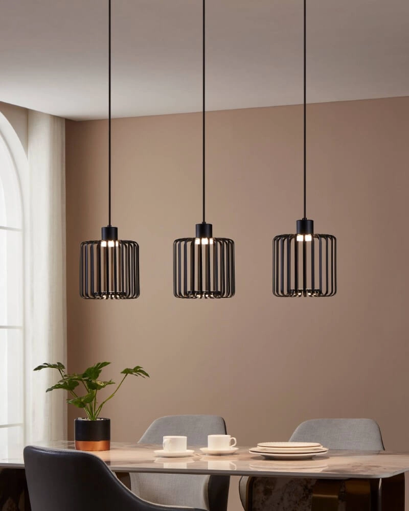 Hanglamp Ginestrone-Z 3-lichts design zwart Eglo 9008606274857