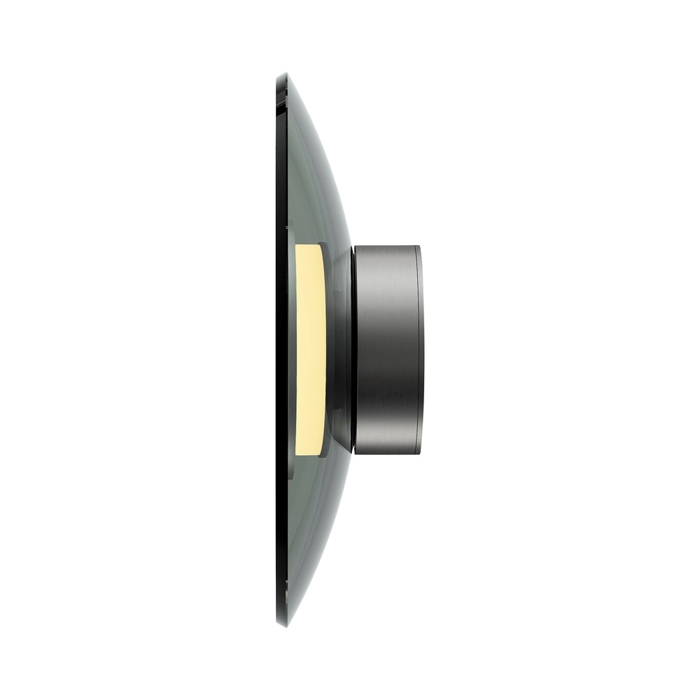 Wandlamp Pure Moon Ø 32cm - platin met smoke glas Paul Neuhaus 4012248386354