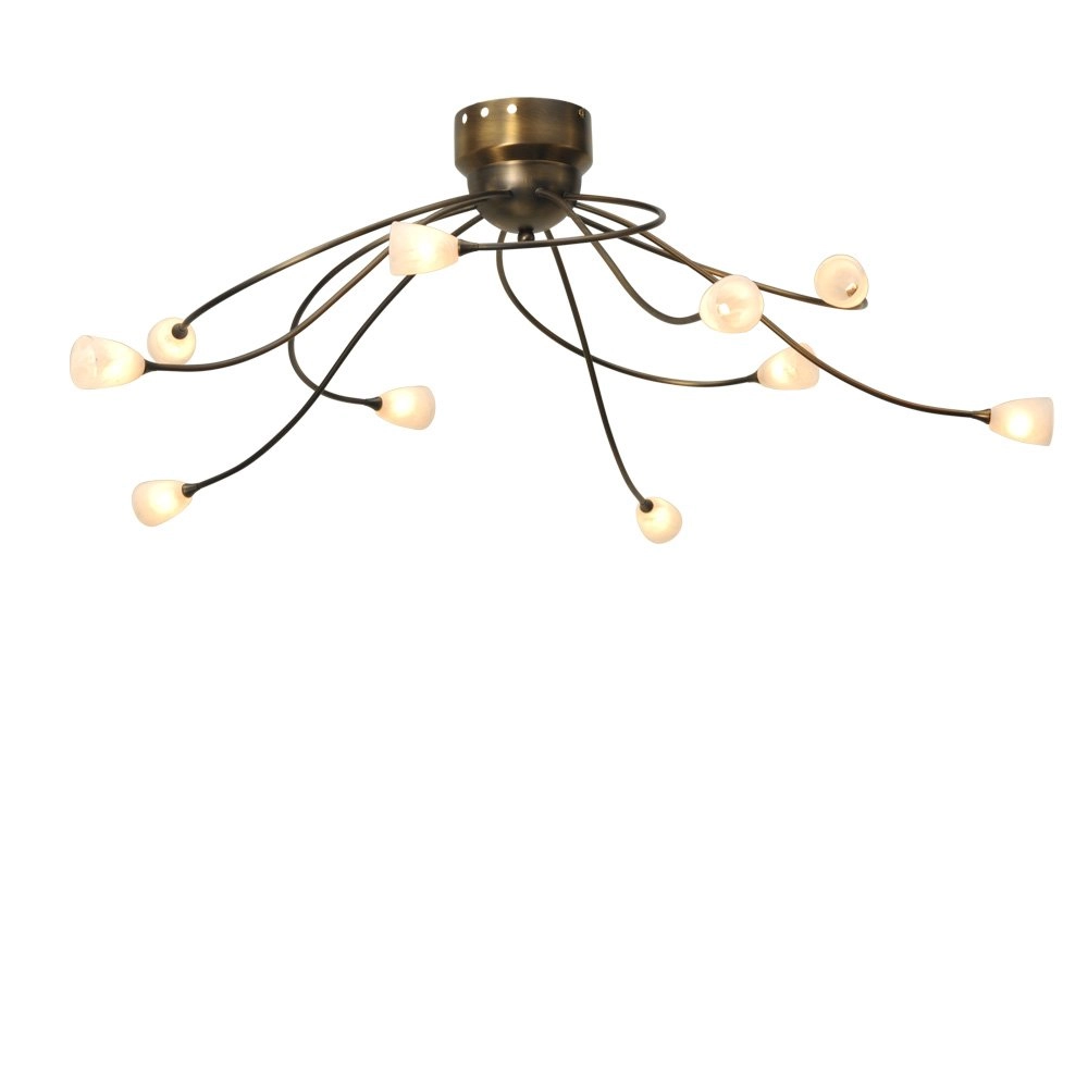 Led plafondlamp Molto 2 LED 10-lichts 30x65cm bronsbruin