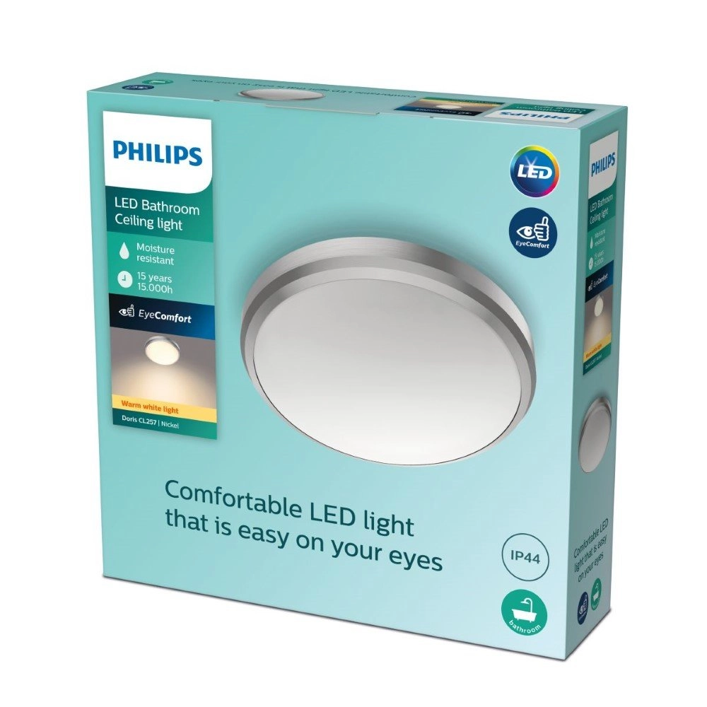 RVS plafonnière Doris Ø 22,5cm Philips 8718699758820