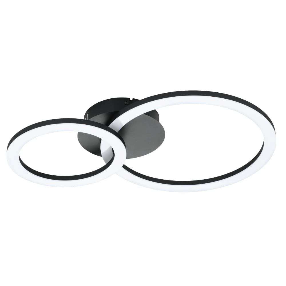 Plafondlamp Zigbee Parrapos-Z 44,5x30cm zwart