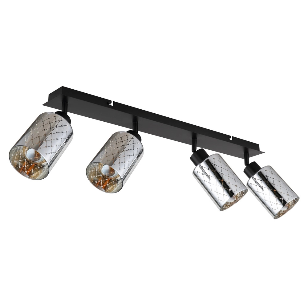 Design plafondlamp Alonso 4-lichts zwart Globo 9007371572250