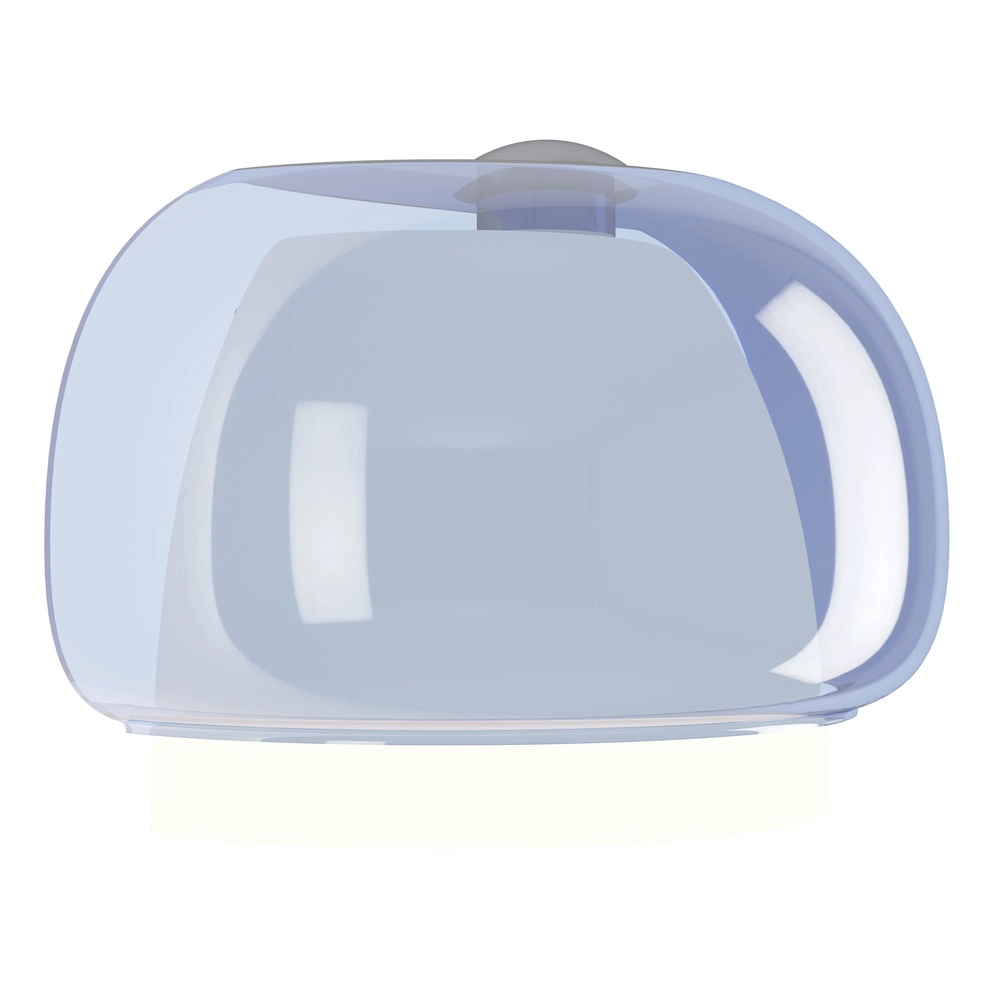 Design wandlamp Belomontejo chroom met blauw