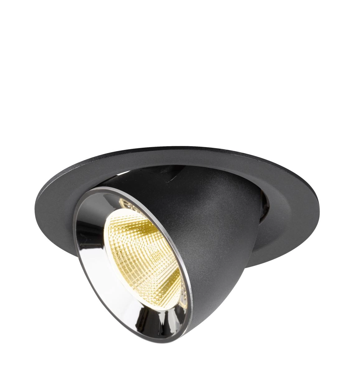 Inbouwspot Numinos Gimble M zwart/chroom 3000K - 20gr