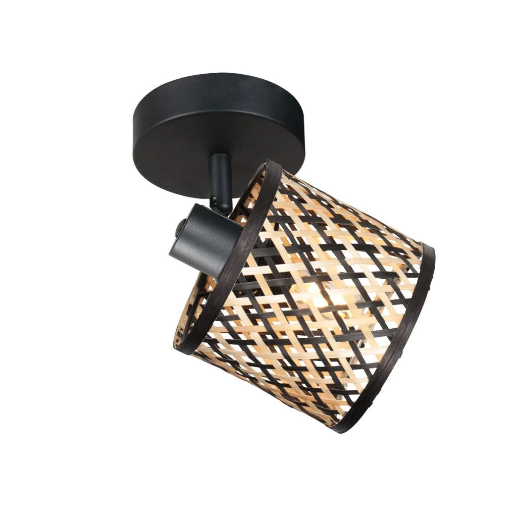 Wandlamp Sumba met bamboe kapje Ø12cm Steinhauer 8712746182811