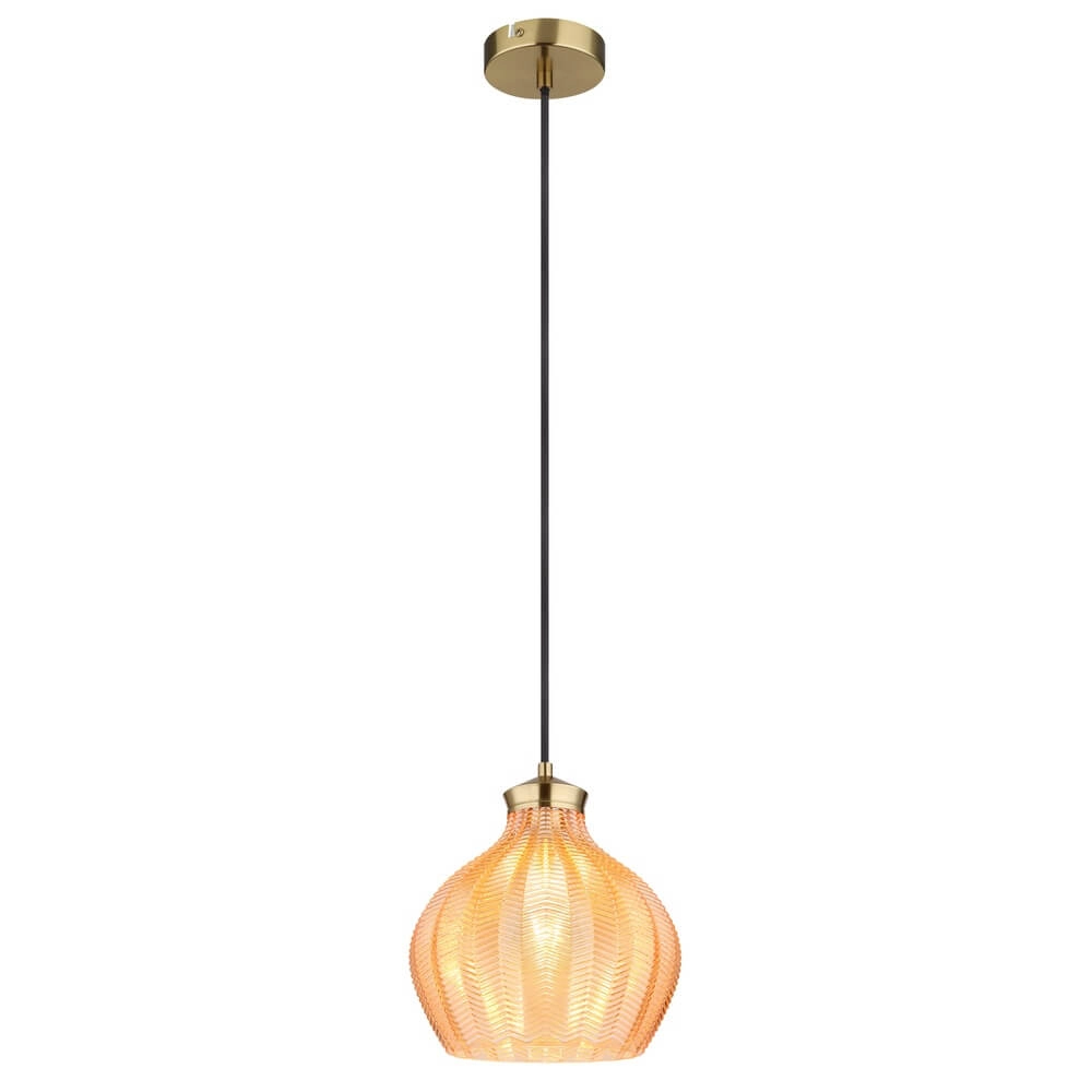 Hanglamp Jessica met oranje glas Ø 22cm