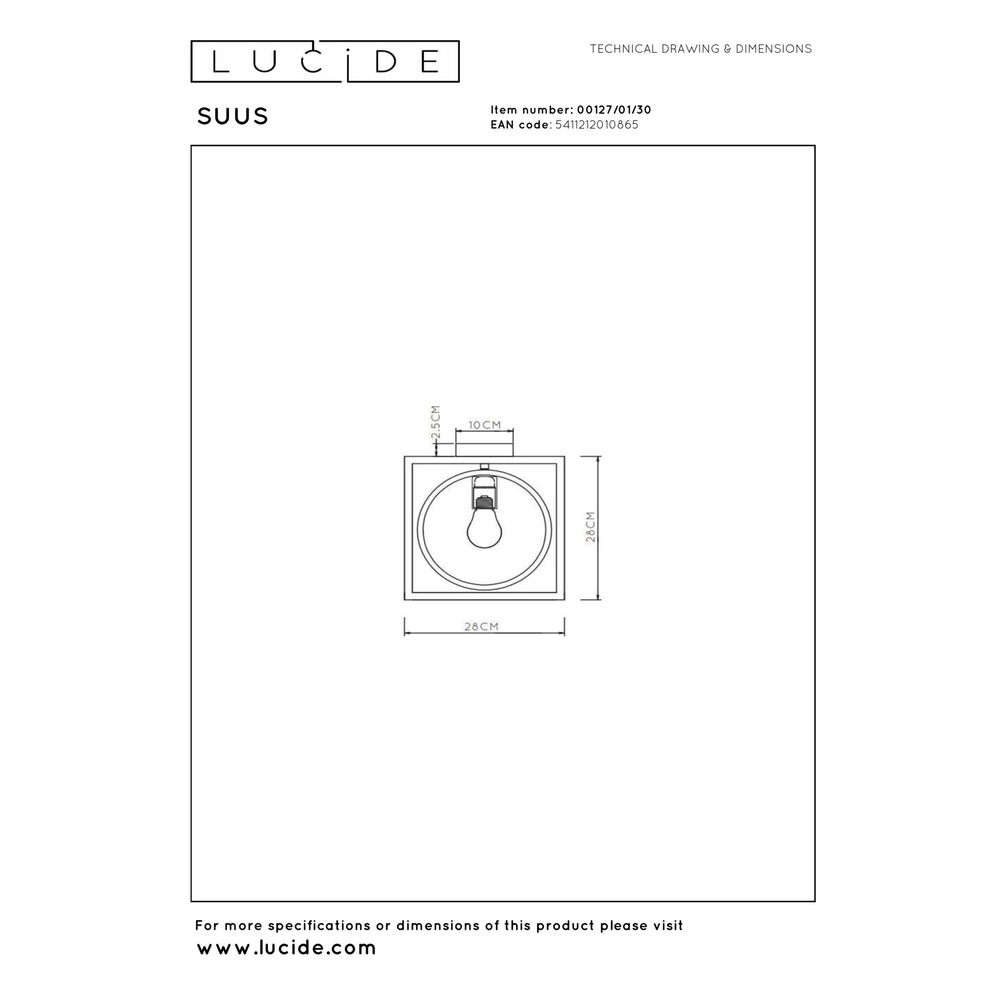 Unieke plafondlamp Suus zwart Lucide 5411212010865