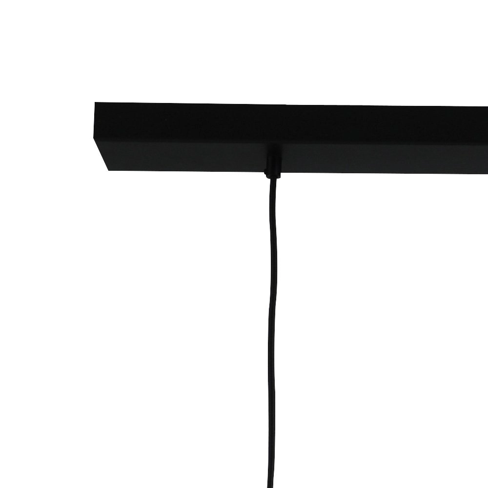 Eetkamer hanglamp Lett lll 28 3-lichts zwart met smoke glas Masterlight 8718121181547