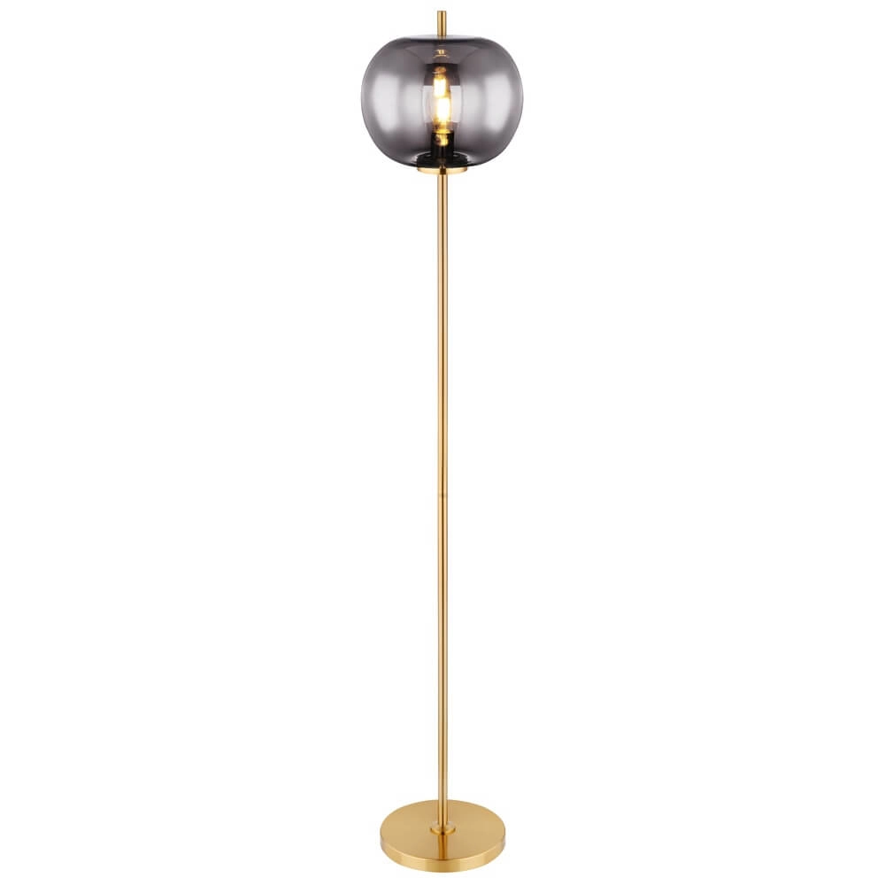 Gouden vloerlamp Blacky I enkel Ø 30cm