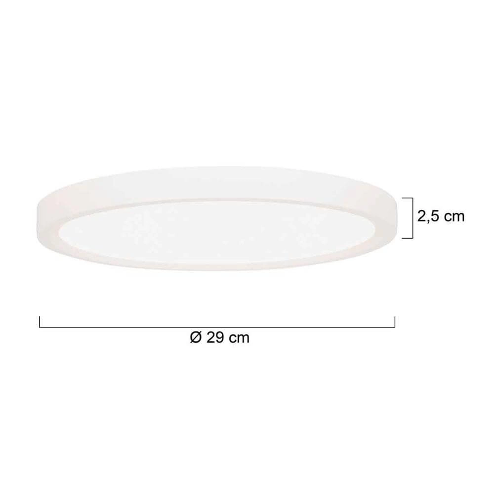Witte plafondlamp Walcie Ø 30cm Steinhauer 8712746176582