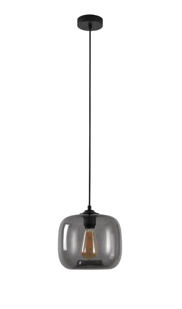 Hanglamp Preston grijs glas Ø 24cm Artdelight 8719831737789
