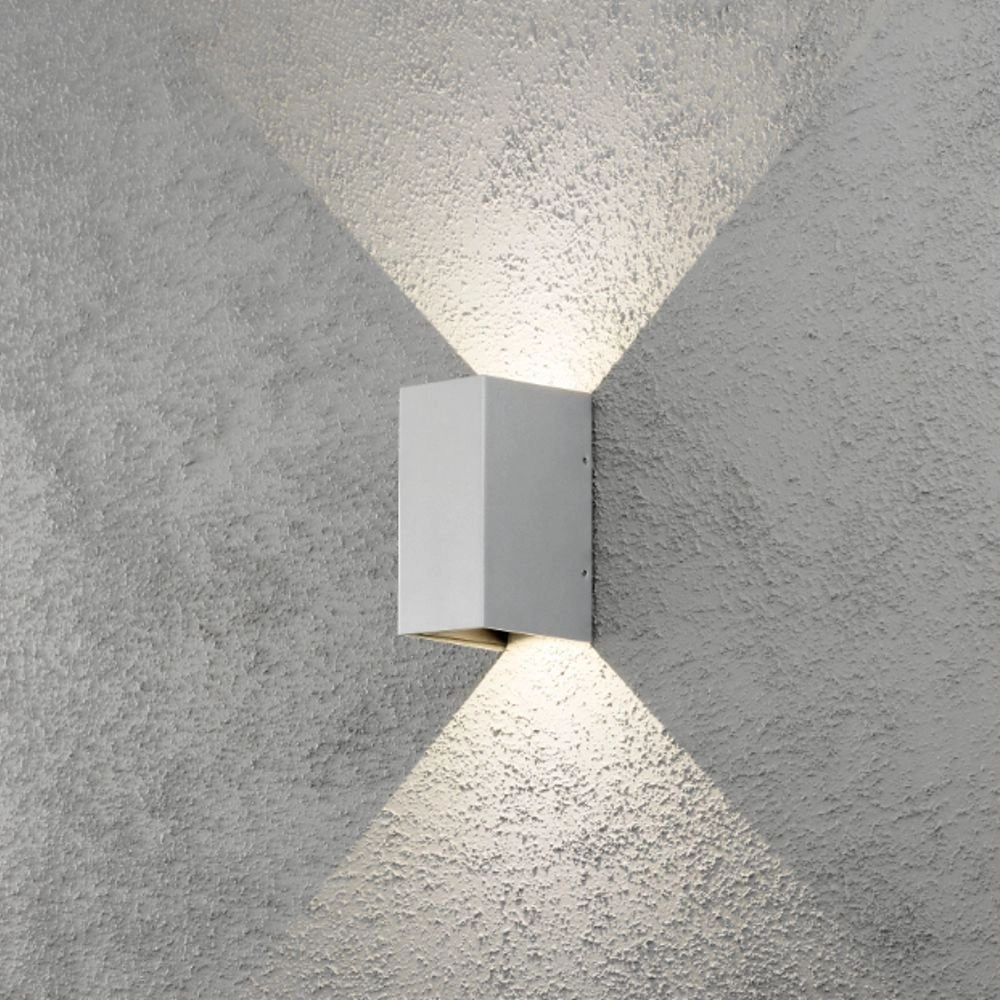 Led wandspot Cremona Up - Down 2x3w - 3000K 17cm mat zilver KonstSmide 7318307940312