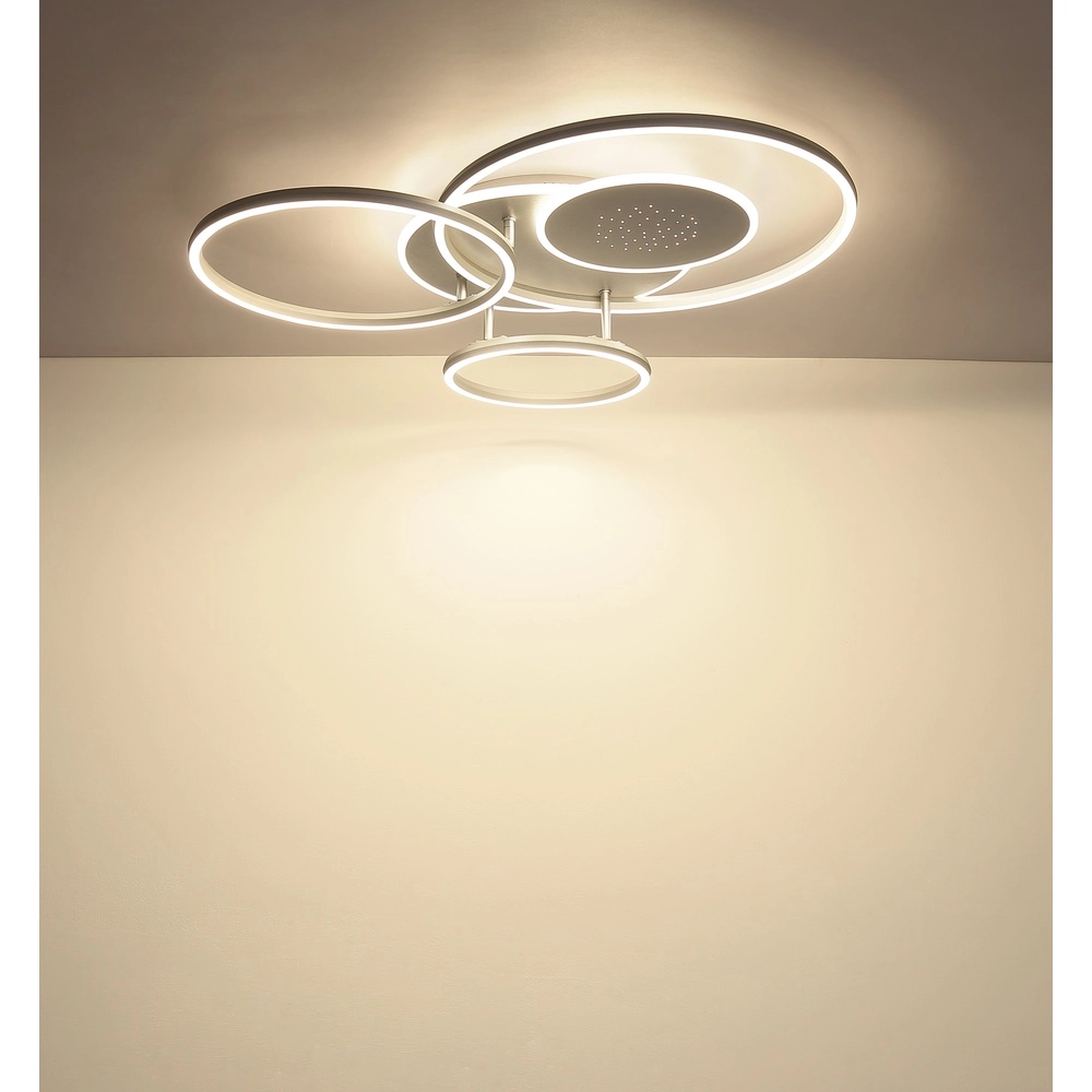 Moderne plafondlamp Johnson zilvergrijs 80,7cm Globo 9007371583553