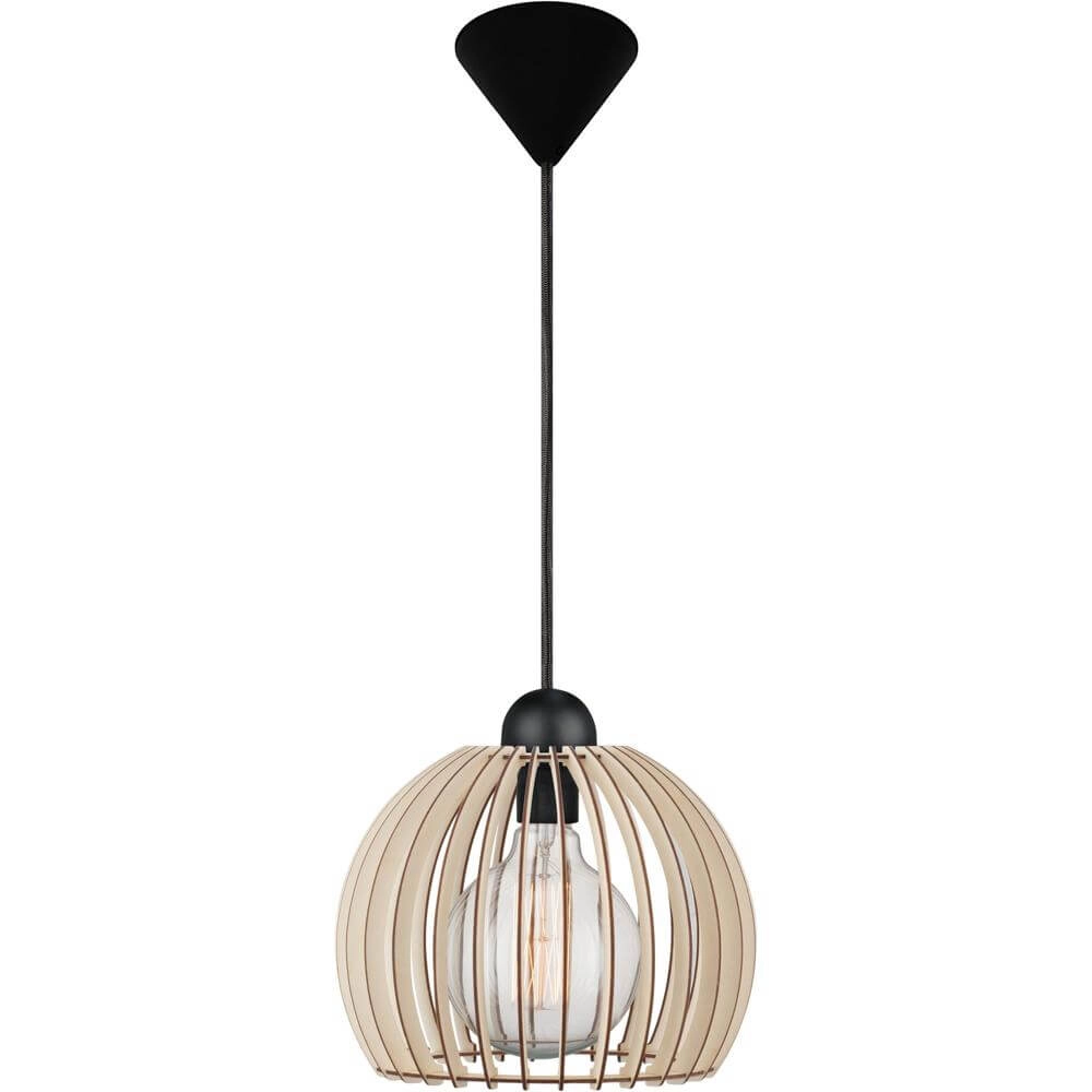 Hanglamp Chino hout Ø 25cm